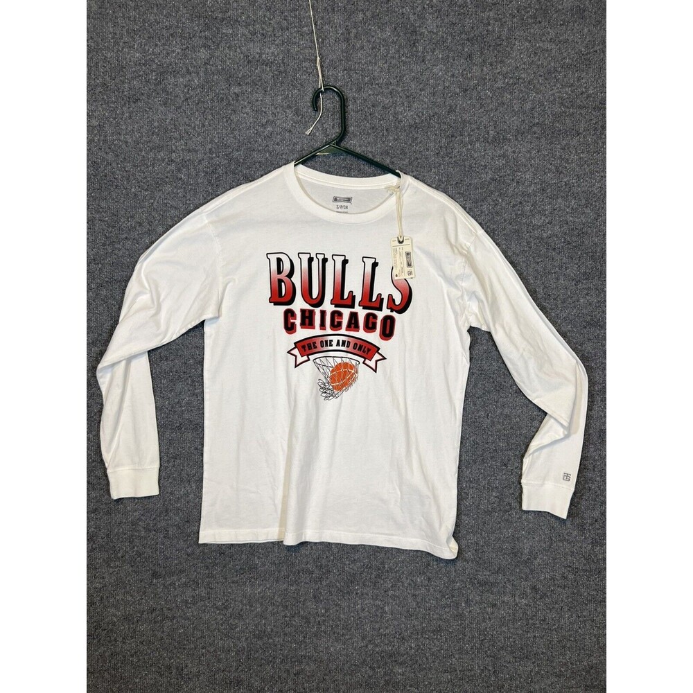Chicago Bulls Long Sleeve White Tailgate 1997 Shirt Mens Size S
